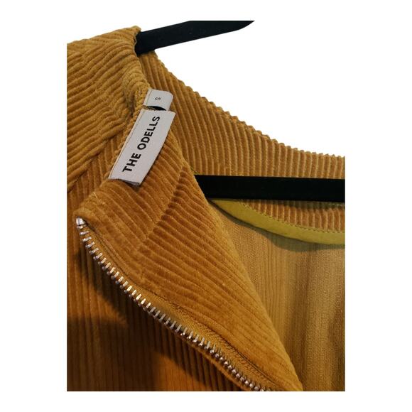 The Odells Anthropologie Corduroy Tent Mini Dress Size Small Cotton Tan Beige - Picture 6 of 12